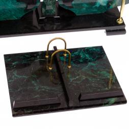 Настольный набор "Орел" змеевик с лотком А4 и бюваром