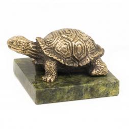 Сувенир из бронзы и змеевика "Черепаха"