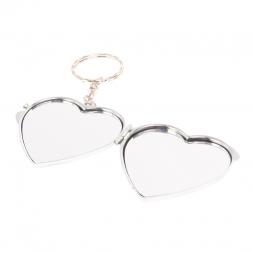Складное зеркало брелок актинолит Сердце