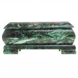 Шкатулка с иллюстрацией "Розы" камень змеевик 17,5х9,5х7,5 см