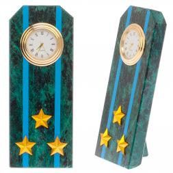 Часы "Погон полковник ВВС, ВКС, ВДВ" камень змеевик