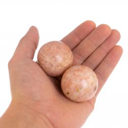 Шары для массажа 4 см из розового мрамора 2 шт