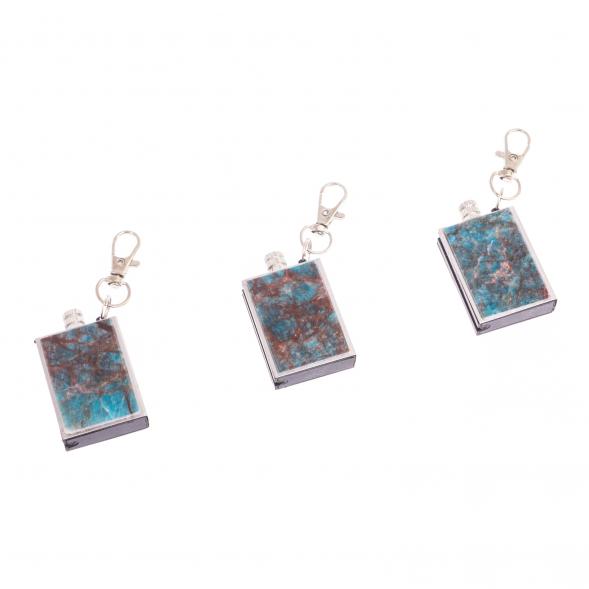 Брелок огниво &amp;quot;Вечная спичка&amp;quot; с накладкой из камня голубой аппатит 126693