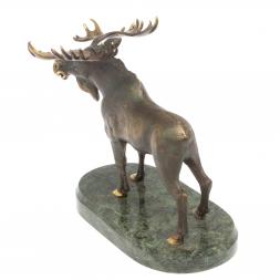 Статуэтка "Сохатый великан" из бронзы и змеевика