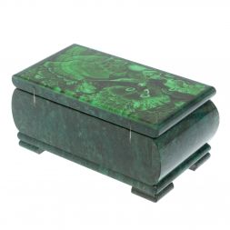 Шкатулка с иллюстрацией под малахит 18х10х8,5 см