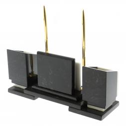 Настольный набор "Офисный" с гербом РФ из мрамора