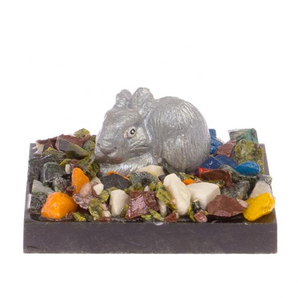 Сувенир &amp;quot;Заяц у камня&amp;quot; змеевик 116050