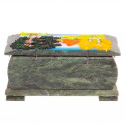 Шкатулка с расписной крышкой "Осенний пейзаж" 17х11х8 см