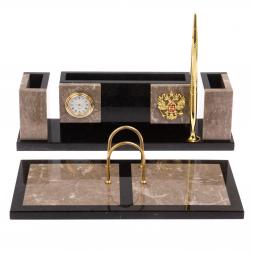 Настольный набор &amp;quot;Люкс бежевый мрамор