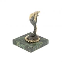 Статуэтка из бронзы &amp;quot;Кобра&amp;quot; на шабровском змеевике