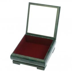 Шкатулка "Водопад" из змеевика 18х18х8 см