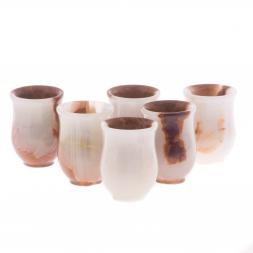 Стопки для виски 60 мл набор 6 шт камень оникс 5,2х7 см в коробке (2х3)