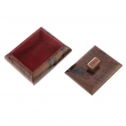 Шкатулка камень обсидиан коричневый 11,5х9,5х7 см