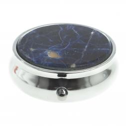 Таблетница на 3 отсека камень содалит цвет серебро