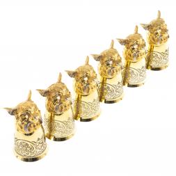 Стопки перевертыши "Рысь" набор 6 шт Златоуст