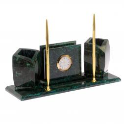 Мини-набор с часами камень змеевик