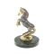 Статуэтка из бронзы "Лошадка" на подставке из нефрита