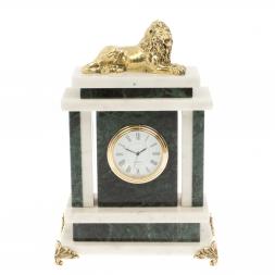 Часы &amp;quot;Лев&amp;quot; из нефрита белого мрамора