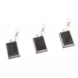 Брелок огниво "Вечная спичка" с накладкой из камня актинолит 2,8х1,3х5 см