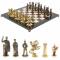 Шахматы подарочные из бронзы "Римские" 44х44 см мрамор лемезит