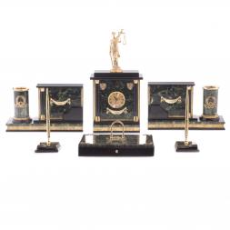 Настольный набор "Фемида" из змеевика