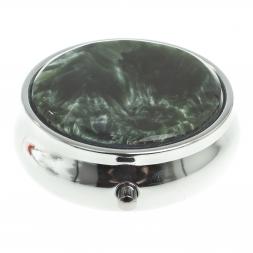 Таблетница на 3 отсека камень серафинит цвет серебро