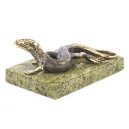 Статуэтка &quot;Варан средний&quot; бронза змеевик