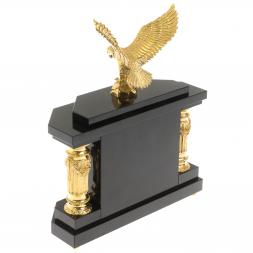 Подарочные часы "Орел" из малахита