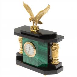 Подарочные часы "Орел" из малахита