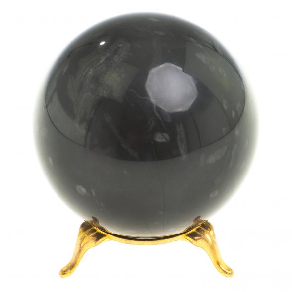 Шар из черного мрамора 8 см 123590