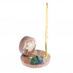 Часы с ручкой камень малахит, лазурит, креноид