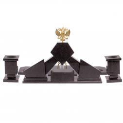 Настольный набор из офиокальцита "Герб России"