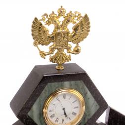 Настольный набор из офиокальцита "Герб России"