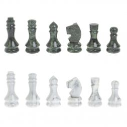 Шахматы "Турнирные" доска 41х41 см серый мрамор, змеевик