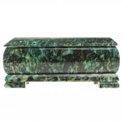 Шкатулка с иллюстрацией "Летний пейзаж" камень змеевик 17,5х9,5х7,5 см