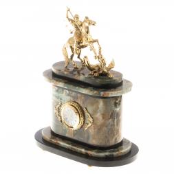 Часы "Георгий Победоносец" из офиокальцита