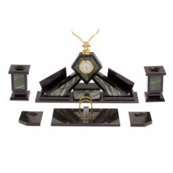 Настольный набор "Орел" камень офиокальцит