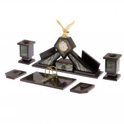 Настольный набор "Орел" камень офиокальцит