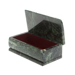 Шкатулка "Купюра. Осень" из шабровского змеевика 18х9,5х7 см