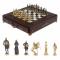 Подарочный шахматный ларец "Русские" фигуры из бронзы