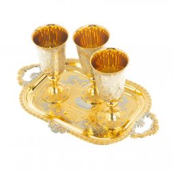 Водочный набор &amp;quot;Конус&amp;quot; 3 рюмки на подносе 40 мл Златоуст