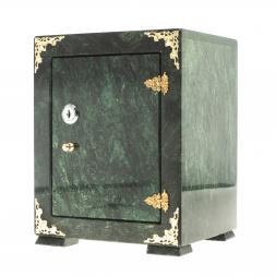 Сейф средний камень змеевик 18,5х16х24,5 см