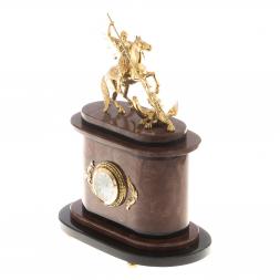 Часы "Георгий Победоносец" бронза лемезит