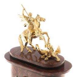 Часы "Георгий Победоносец" бронза лемезит