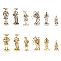 Шахматы "Средневековье" камень обсидиан оникс 42х42 см