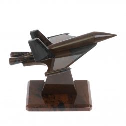 Сувенир "Самолет СУ - 30" из коричневого обсидиана