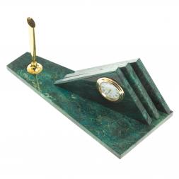 Визитница настольная "Горки" змеевик