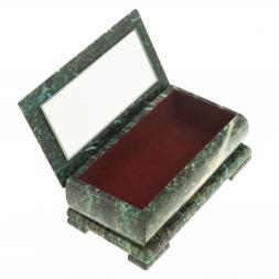 Шкатулка с иллюстрацией "Я тебя люблю" камень змеевик 17,5х9,5х7,5 см