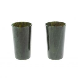 Набор стопок из нефрита 2 шт для текилы 4,5х4,5х7,5 см