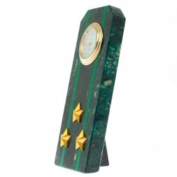 Часы-погон "Полковник прокуратуры РФ" камень змеевик